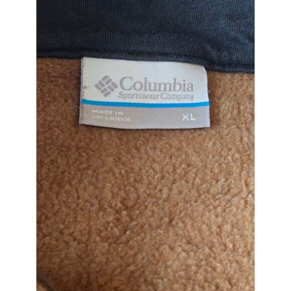 Columbia Men's XL 1/4 Zip Brown/tan Pullover - Picture 7 of 7